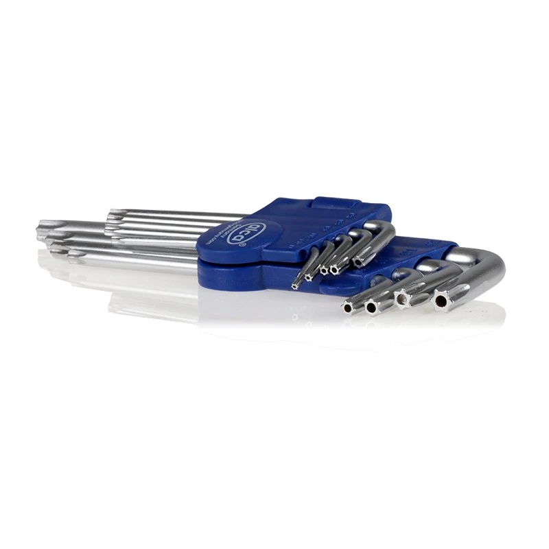 Image of ALCA 446100 Angled Screwdriver Set Number of tools: 9, Chrome Vanadium Steel, Spanner Size: T-40H,T-45H,T-50H Chrome Vanadium Steel Angled Screwdriver