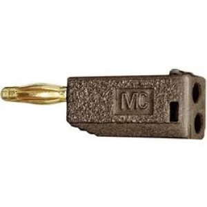 Image of Straight blade plug Plug straight Pin diameter 2mm Brown Staeu