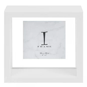 image of 4" x 4" - iFrame Box Photo Frame White Colour