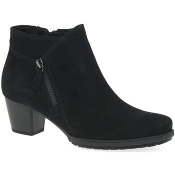 Image of Gabor Olivetti Womens Zip Fastening Ankle Boots womens Low Ankle Boots in Black
