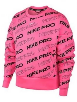 image of Nike Pro Printed Sweatshirt - Pink Size M Women