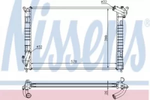 Image of 69701A Nissens Radiator engine cooling