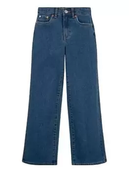 image of Levis Girls Wide Leg Jeans - Blue Size Age: 8 Years, Women