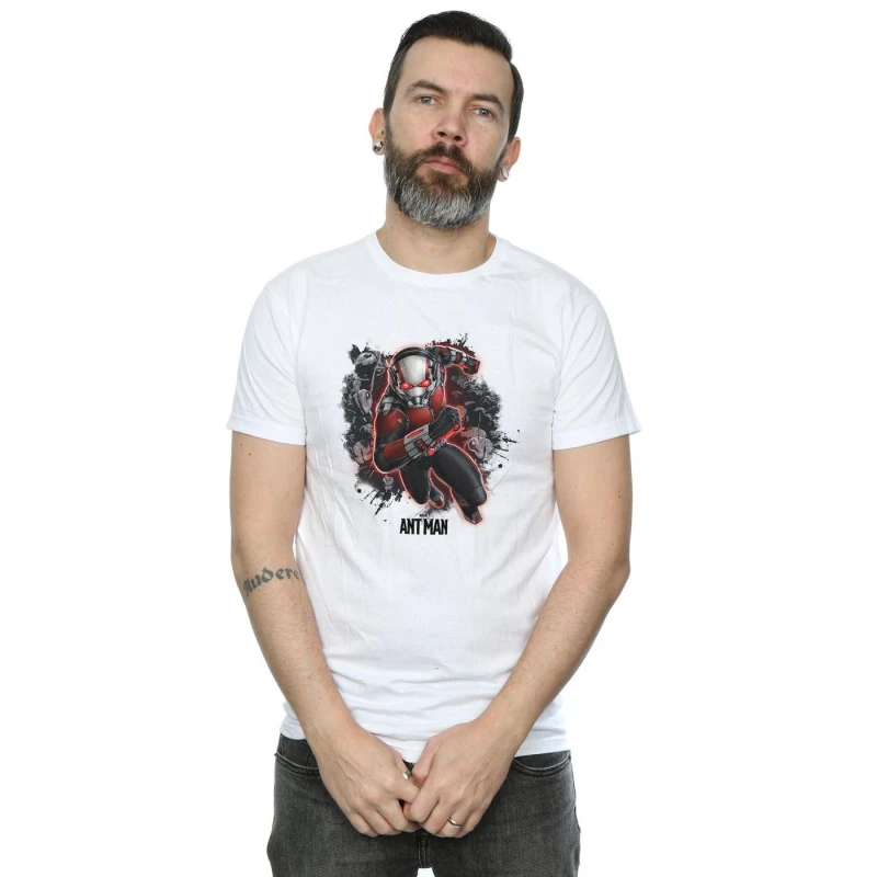 Image of Marvel Marvel Men Ant-Man Ants Running T-Shirt in White Size: Small White S Male 5057245962964