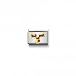 Image of Nomination Composable Classic Christmas Gold Reindeer Link 030225/08