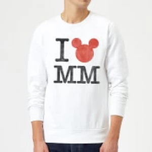 Disney Mickey Mouse I Heart MM Sweatshirt - White - S