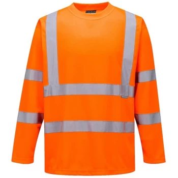 Image of S178ORRXXL - sz 2XL Hi-Vis Long Sleeved T-Shirt - S178 Orange - Portwest