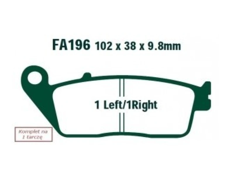 Image of EBC Brakes Brake pad set EBC Brakes FA196