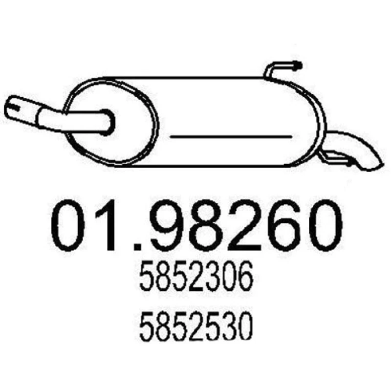 Image of MTS 01.98260 Rear silencer End Silencer (3437)