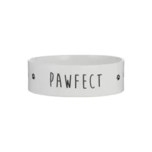 image of Mason Cash Pawfect Dog Bowl 15x5cm, White