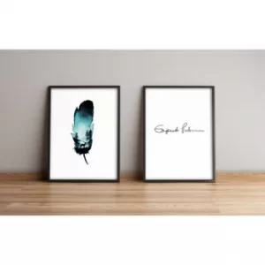 Image of 2PYSCT-008 Multicolor Decorative Framed MDF Painting (2 Pieces)