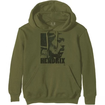 image of Jimi Hendrix - Let Me Live Unisex XX-Small Pullover Hoodie - Green