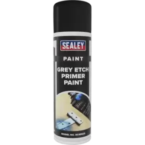 image of Sealey Etch Primer Aerosol Spray Paint Grey 500ml