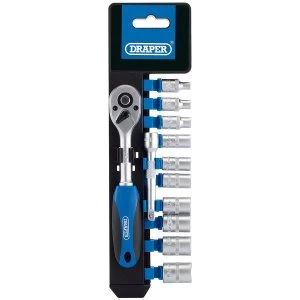 Image of Draper 1/4 12 Piece Ratchet & Socket Set