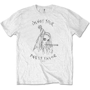 image of Billie Eilish - Party Favor Unisex Large T-Shirt - White