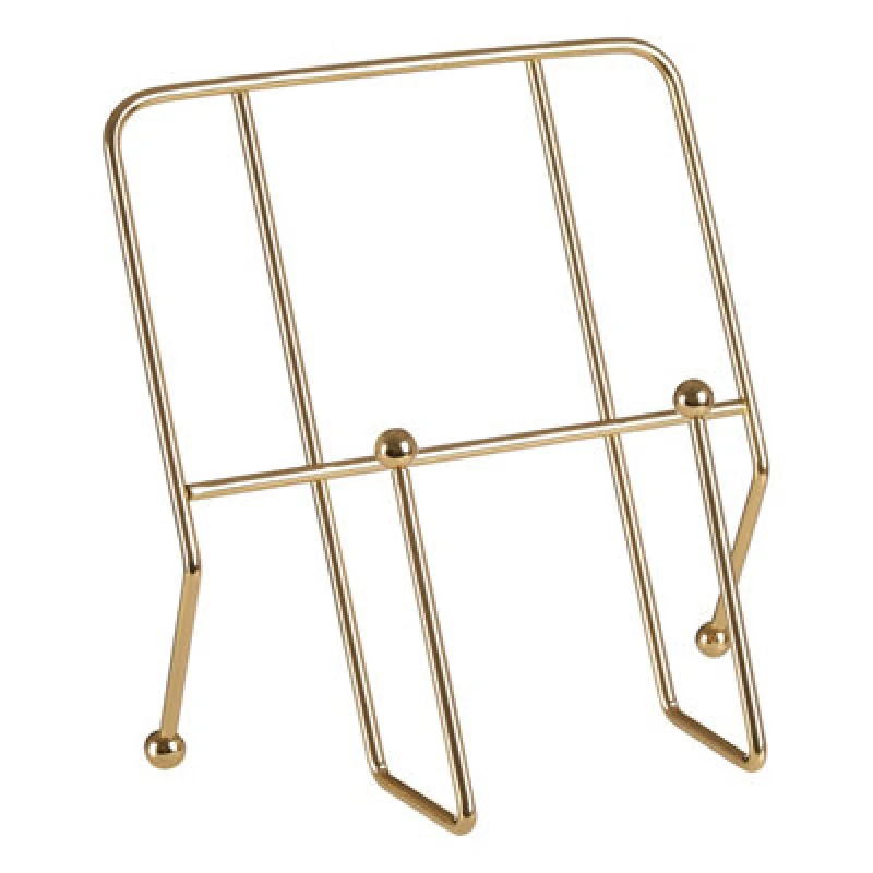 Image of Orsina Durable Design Cookbook Stand With Gold Finish, Gold Finish Recipe Book Stand, Elegant Cook Book Stand