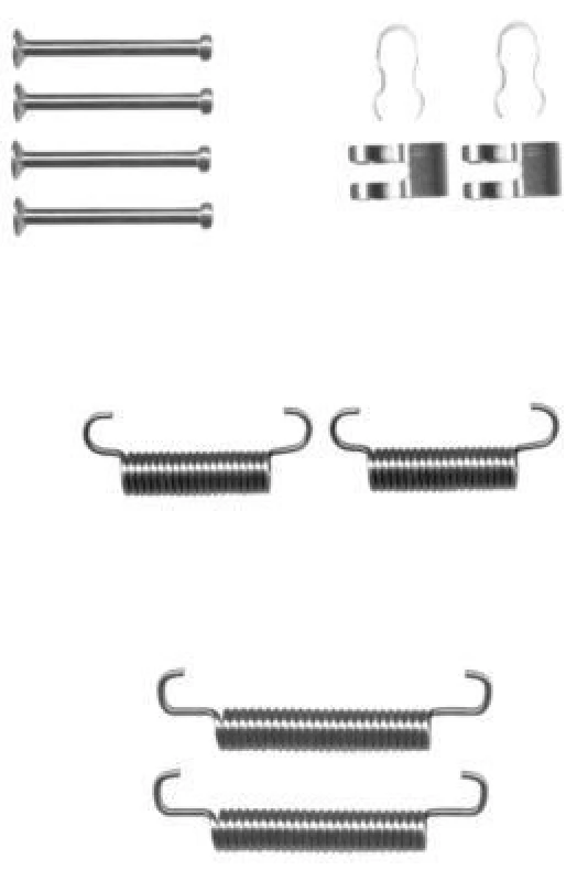 Image of HELLA Brake shoe fitting kit HELLA 8DZ 355 201-861