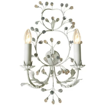 image of Linea Verdace Lighting - Linea Verdace Natello 2 Light Candle Wall Light Beige Gray