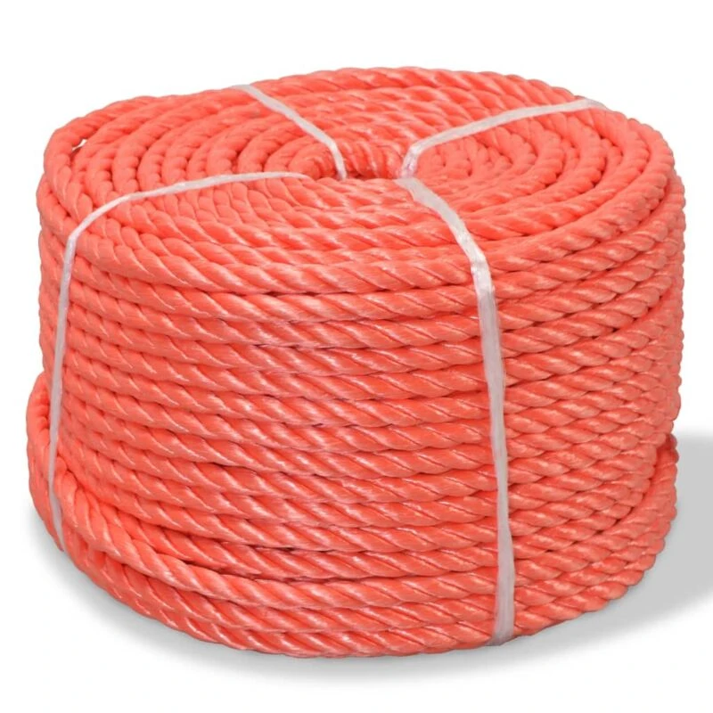 Image of VIDAXL Twisted Rope Polypropylene 10 mm 100 m Orange Vidaxl 91301