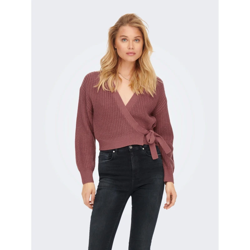 Image of Only Breda Wrap Cardigan Womens - Purple Purple 8