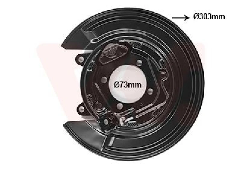 Image of VAN WEZEL Brake disc backing plate VAN WEZEL 5393375