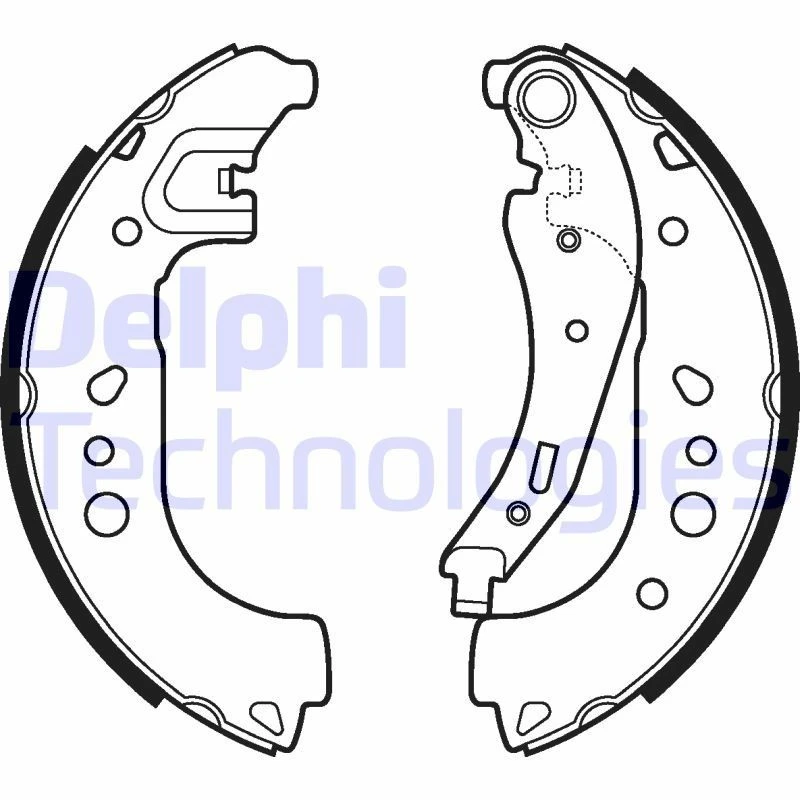 Image of DELPHI Brake Shoe Set DELPHI LS2109
