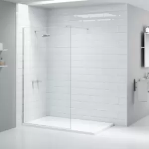 image of Merlyn NIX Wet Room Shower Screen 1200mm in Chrome Toughened Safety Glass