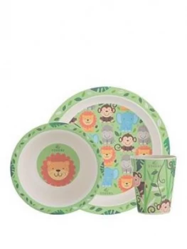 image of Viners Jungle 3 Piece Kids Dinner Set