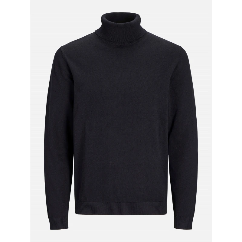 Image of Jack and Jones Mens Roll Neck Knitted Jumper Black male S