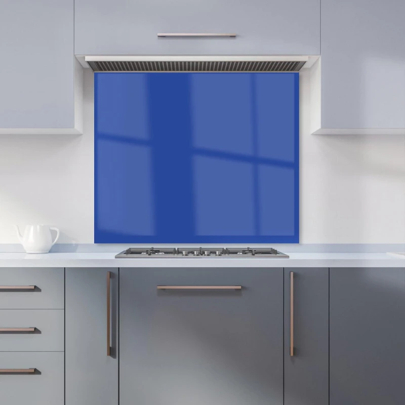Image of Warren Reed - Designer Royal Blue Kitchen Splashback Size: 600mm x 750mm Blue Unisex 600mm x 750mm