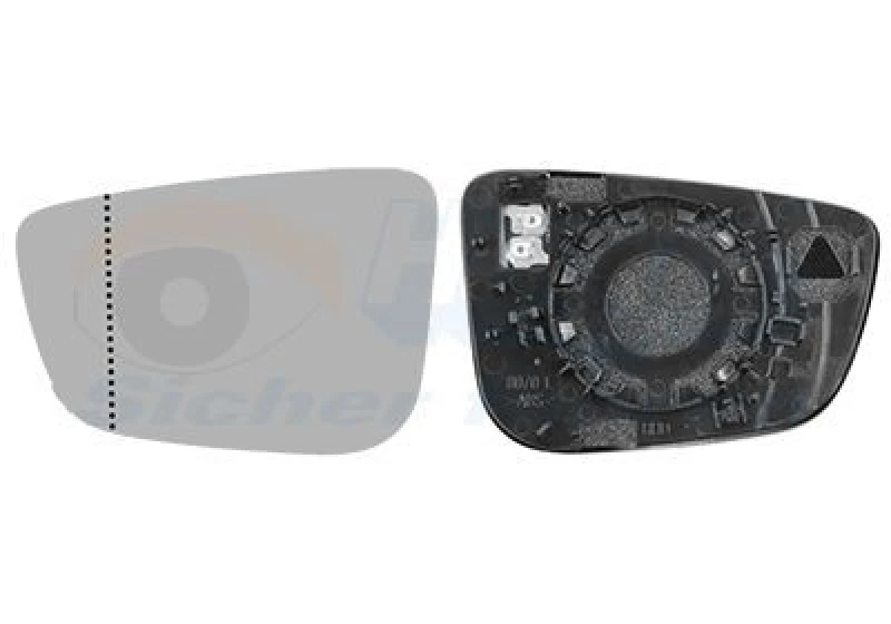 Image of VAN WEZEL Wing mirror glass VAN WEZEL 0593837