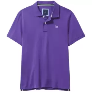 Image of Crew Clothing Mens Classic Pique Polo Shirt Emperor Purple XXL