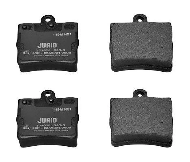 Image of JURID 571925J Brake pad set not prepared for wear warning indicator, without accessories Brake Pad Set,disc brake (402)