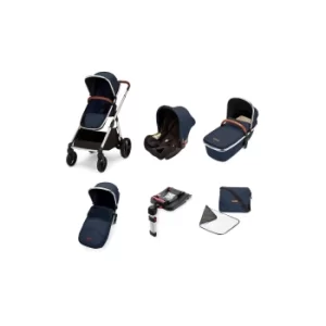 Image of Ickle Bubba Eclipse Midnight Blue Travel System with Galaxy Car S...