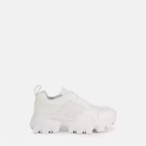 image of Missguided Cleated Sole Trainer - White