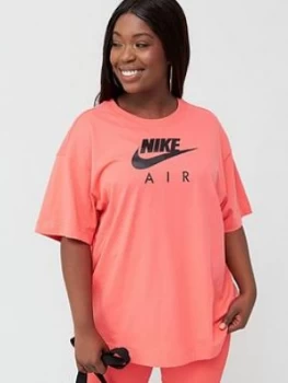 image of Nike NSW Air T-Shirt (Curve) - Ember , Ember, Size 26-28=3X, Women