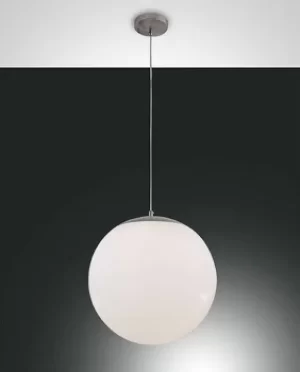 image of Bong Globe Pendant Ceiling Lights White Glass, E27