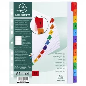 Image of Exacompta 12pt Printed Index Extra Wide