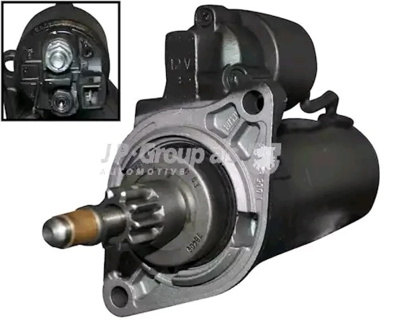 Image of JP GROUP 1190307900 Starter motor JP 1,7kW, 12V, Number of Teeth: 10 Starter (2)