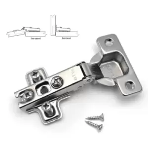 Image of GTV Kitchen Cabinet Door Full Overlay Hinge 35mm with Screws, Pack of 2