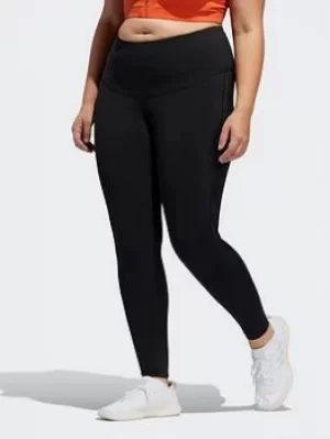 image of adidas Believe This Solid 7/8 Leggings? (plus Size), Grey, Size 1X, Women