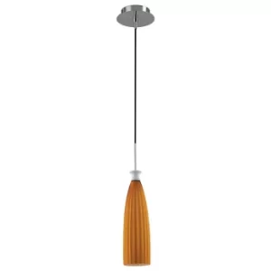 image of SWING Slim Pendant Ceiling Light Amber 15x27cm