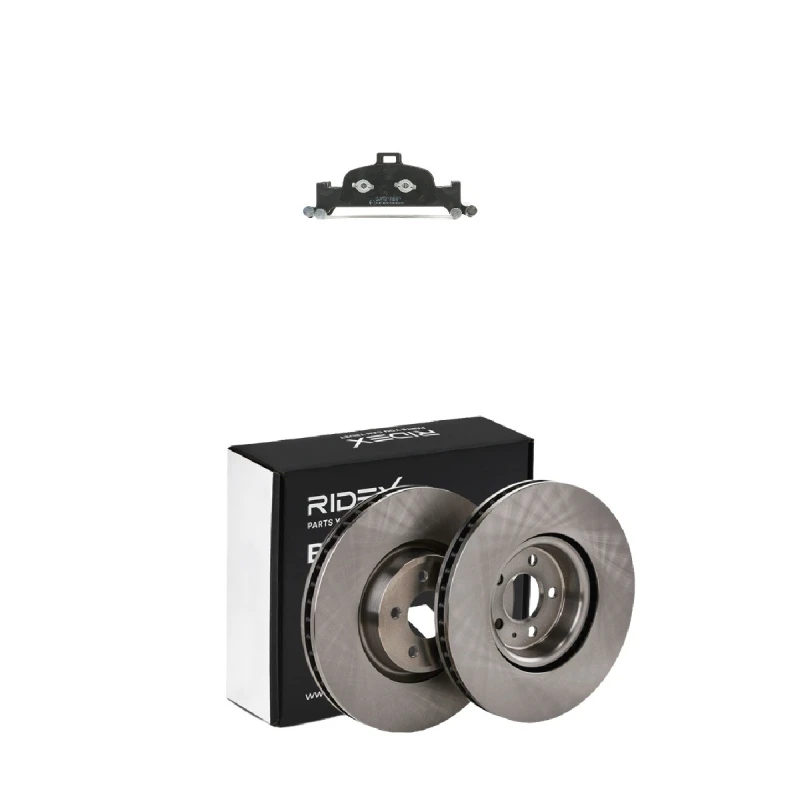Image of RIDEX 3405B3399 Brake disc and pads set Front Axle, Brake Disc Type: Vented Brake Set,disc brakes (3405)