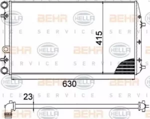 Image of Radiator Heat Exchanger 8MK376717-704 by BEHR