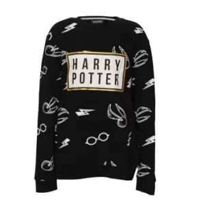 Image of Harry Potter Girls Icons Sweatshirt (10-11 Years) (Black)