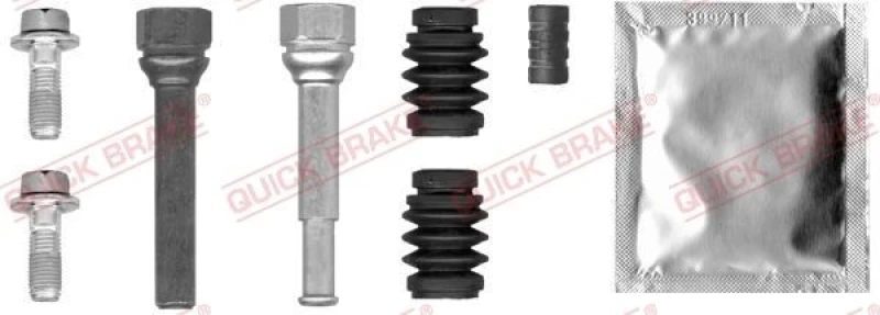 Image of QUICK BRAKE Guide sleeve kit, brake caliper QUICK BRAKE 113-0016X