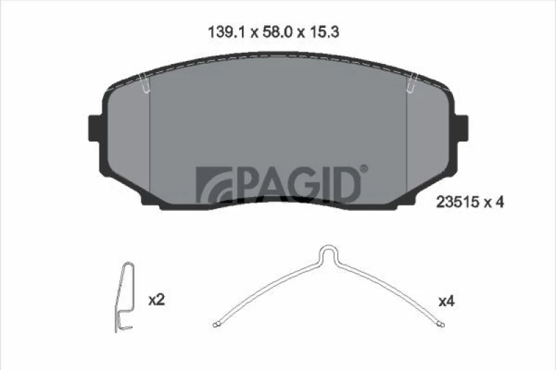 Image of Brake pad set PAGID T3176N