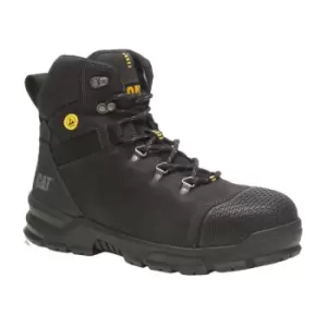 Image of Caterpillar Mens Accomplice Grain Leather Safety Boots (12 UK) (Black) - Black