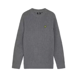 Image of Lyle and Scott Lyle and Scott Fisherman Jumper Mens - Grey