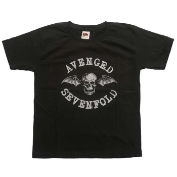 Image of Avenged Sevenfold - Classic Deathbat Kids 11-12 Years T-Shirt - Grey